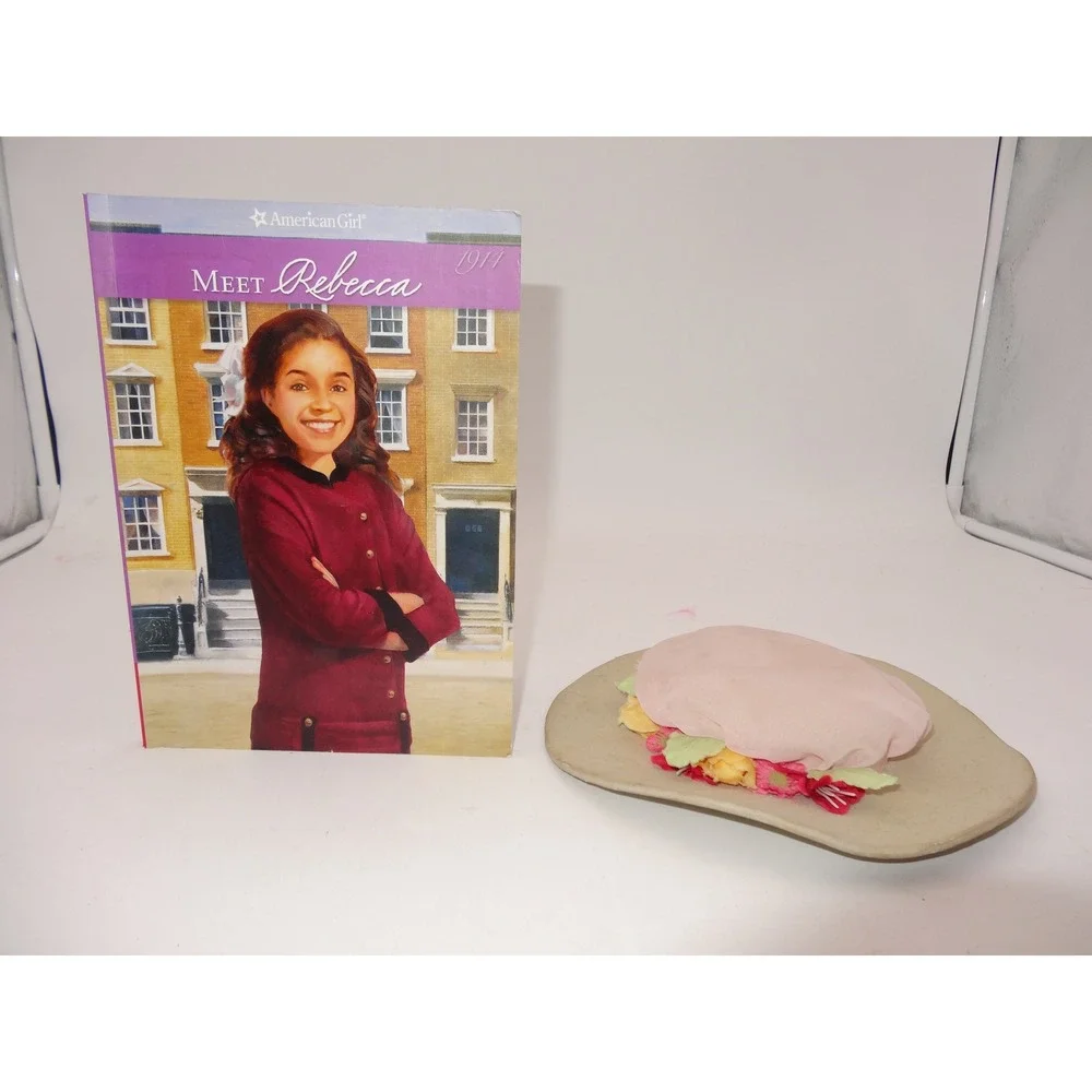 American Girl Meet Rebecca Doll Book and Floral Movie Hat Accessory